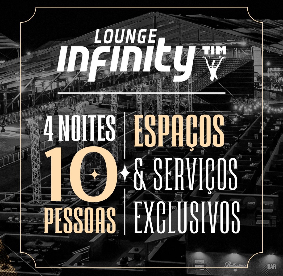 Lounge Infinity TIM &mdash; 4 noites, 10 pessoas, espa&ccedil;os e servi&ccedil;os exclusivos